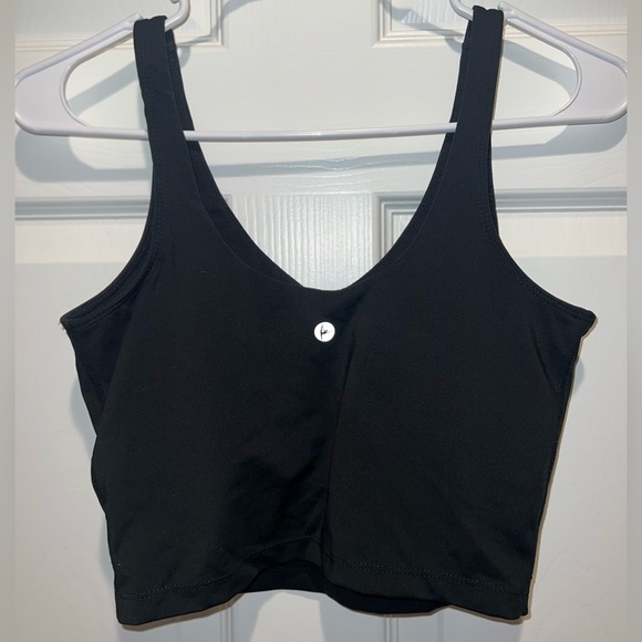 Black crop top with removable pads! - Picture 2 of 2
